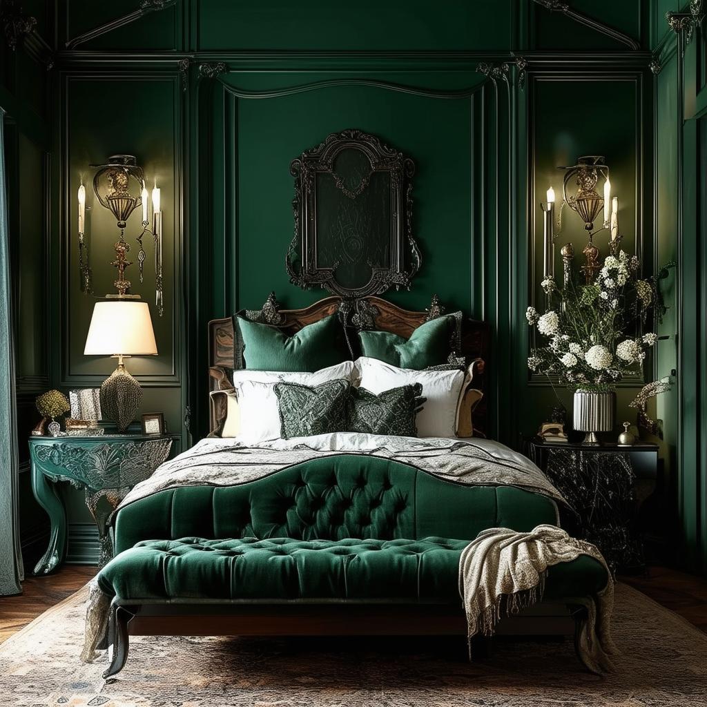 Choosing the Right ⁢Accessories to ​Complete​ Your‌ Dark Green⁢ Victorian ‍Bedroom