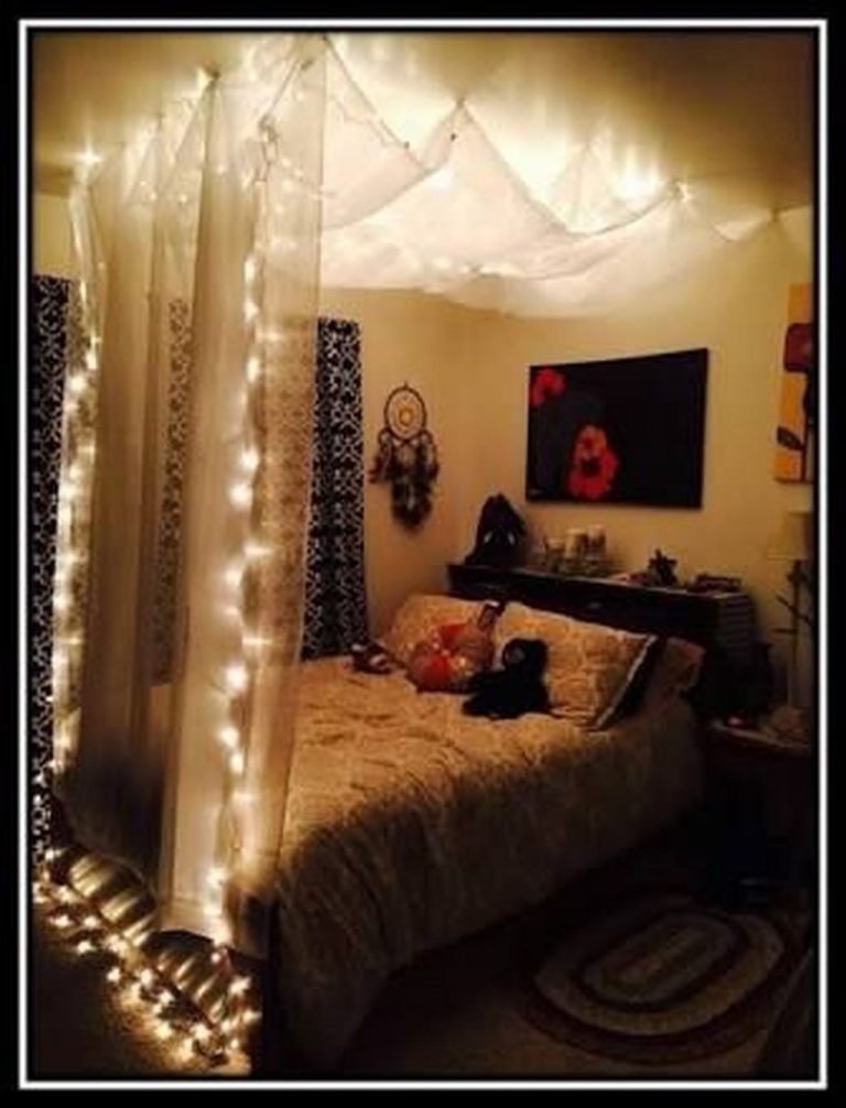 Canopy With Sparkling Lights Decor Ideas – savillefurniture