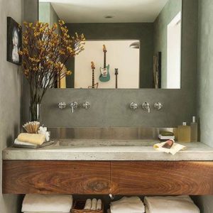 Rustic Small Bathroom Wood Decor Design – savillefurniture